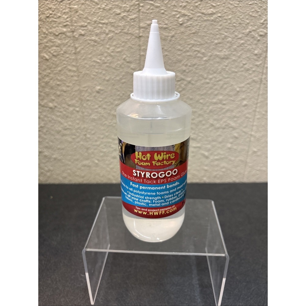 Hot Wire Foam Factory~Styrogoo~Instant‎ Tack EPS Foam Glue~8.5 fl oz.